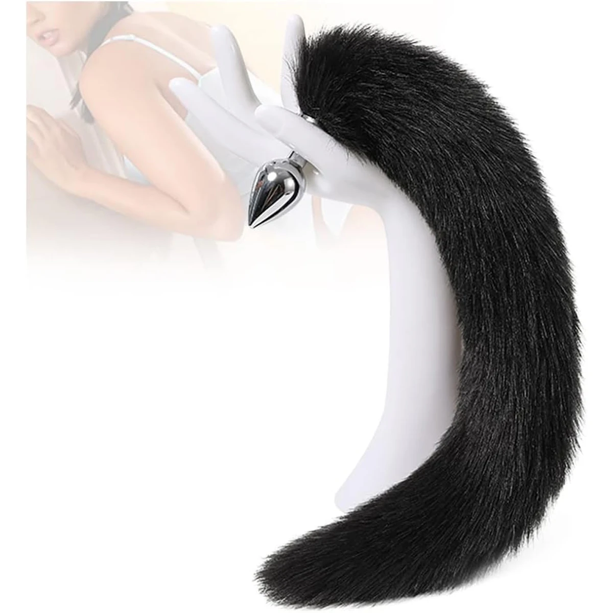 Plug Anal Con Cola De Zorro Negra Medium 