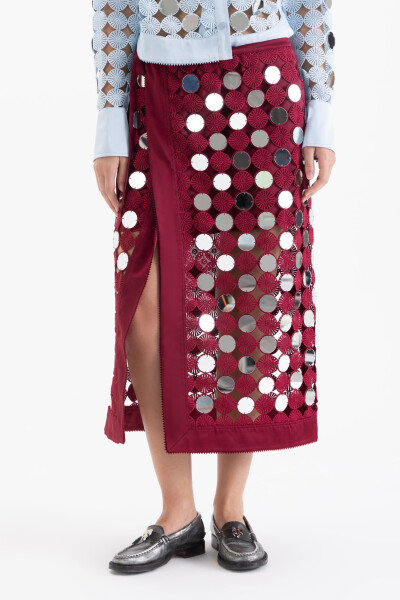 POLLERA MIRRORS Bordo