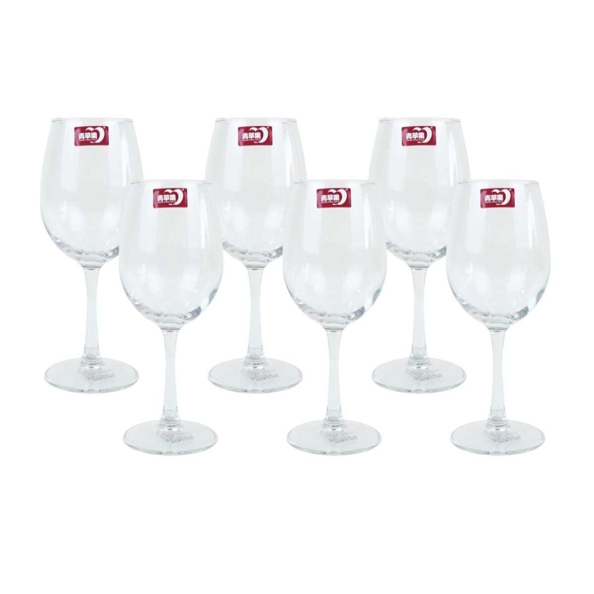 Set de 6 copas de vidrio 350ml 