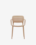 Silla de exterior apilable Morella beige