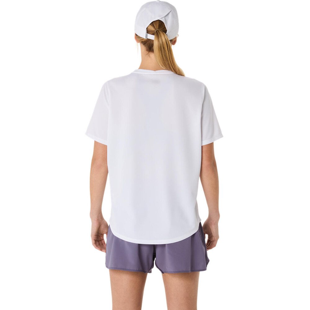 Polo Running Asics Silver SS Top Mujer Brilliant White