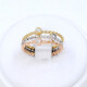 Anillo En Oro 18K De 3 Tonos Con Brillantes Anillo En Oro 18K De 3 Tonos Con Brillantes
