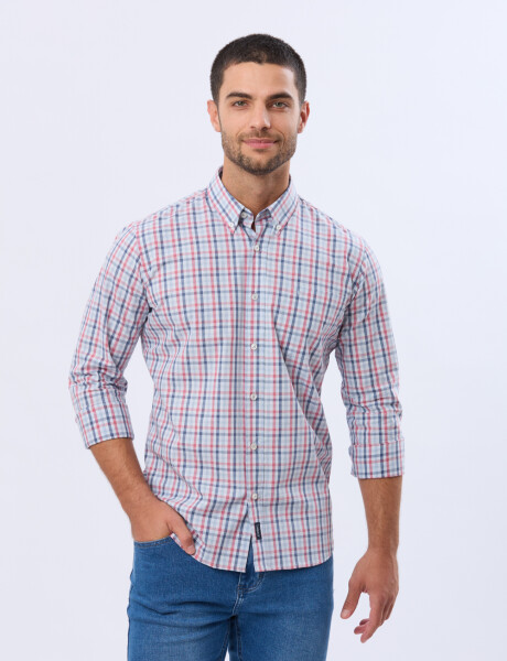CAMISA SPORT A CUADROS Rojo