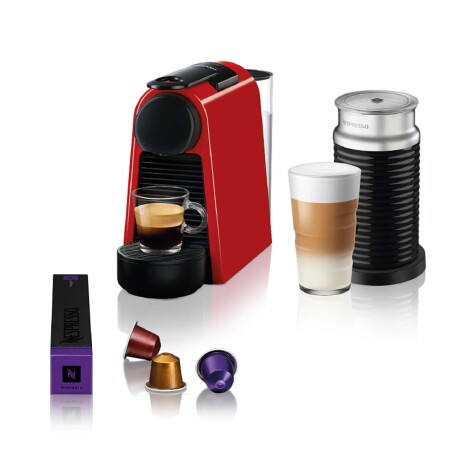 CAFETERA NESPRESSO ACERO ROJO ESSENZAD30 AEROCCINO ESSZDRAERO