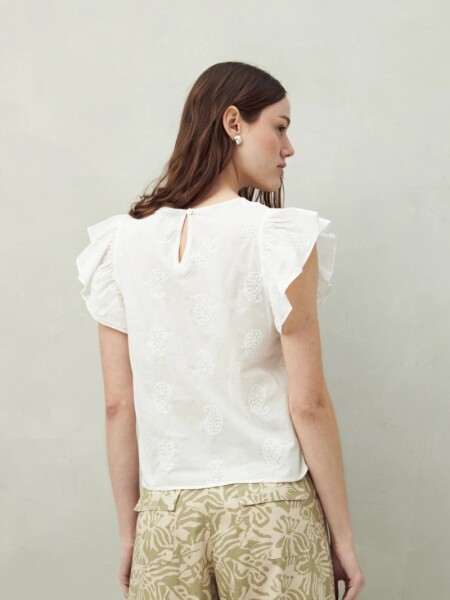 BLUZA D.CASSIN MACEDONIA BLANCO