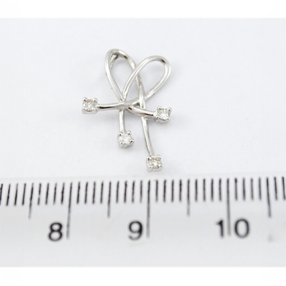 Dije Oro Blanco 18 K Y Brillantes Dije Oro Blanco 18 K Y Brillantes
