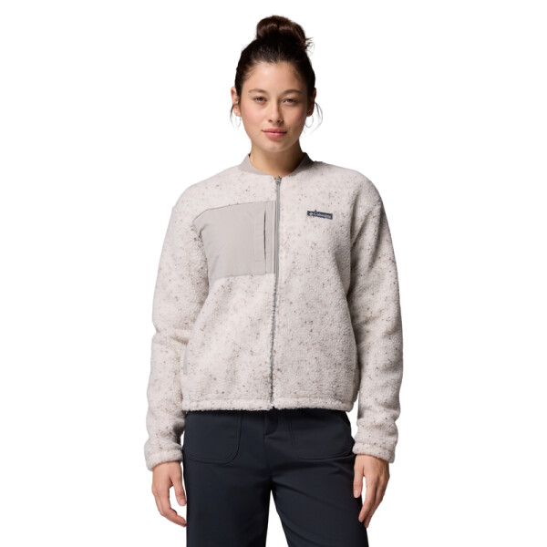 Campera Stellar Path Fleece Bomber Mujer DARK STONE