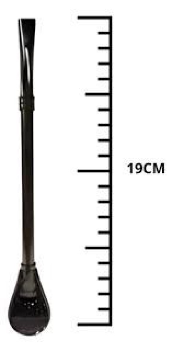 BOMBILLA COMET ACERO INOXIDABLE 19CM NEGRA 