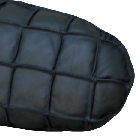 Almohadion Cuero 76x35cm oval grande Negro