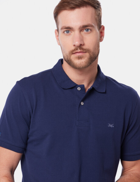 REMERA POLO LISA Azul