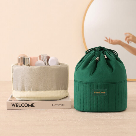 Neceser rigido con cierre ajustable Velvet BLove Verde