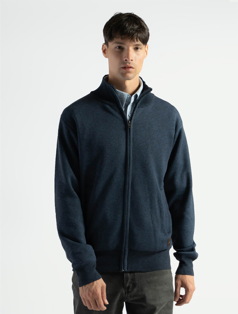 Campera de Punto Lisa Marino