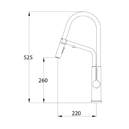 GRIFERIA DE MESADA COCINA MONOCOMANDO OSMOSIS 3 VIAS NEGRO MATE NEGRO