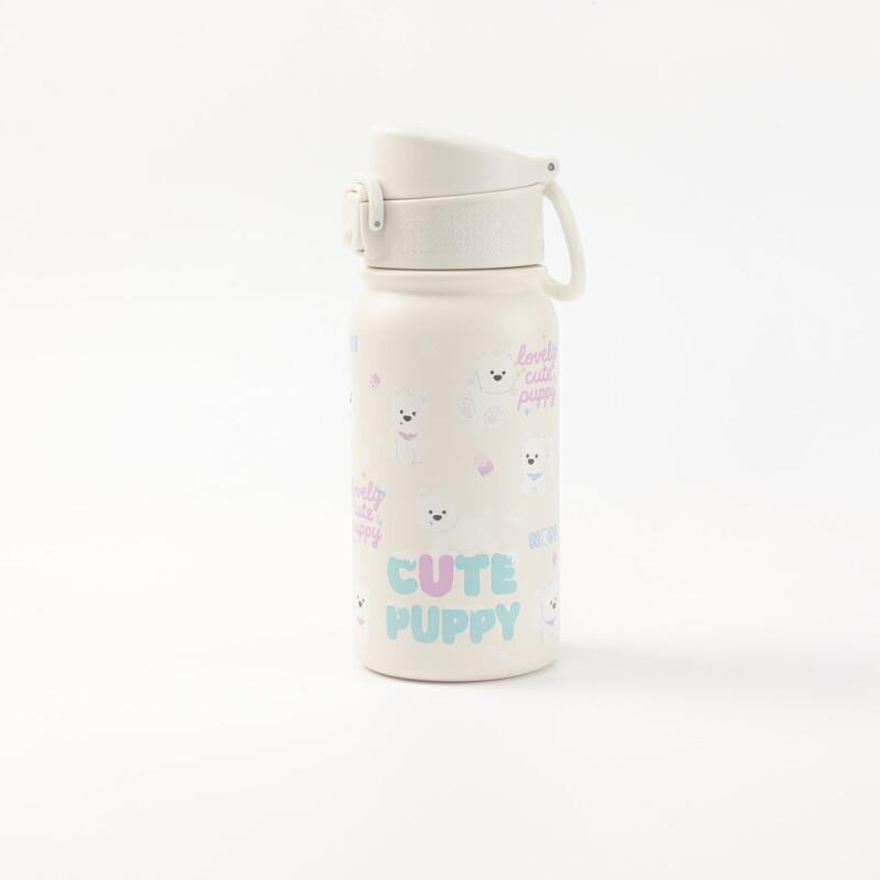 BOTELLA TÉRMICA INFANTIL PERRITO DUODUO CON TAPA FLIP (350 ML / BLANCO) BOTELLA TÉRMICA INFANTIL PERRITO DUODUO CON TAPA FLIP (350 ML / BLANCO)