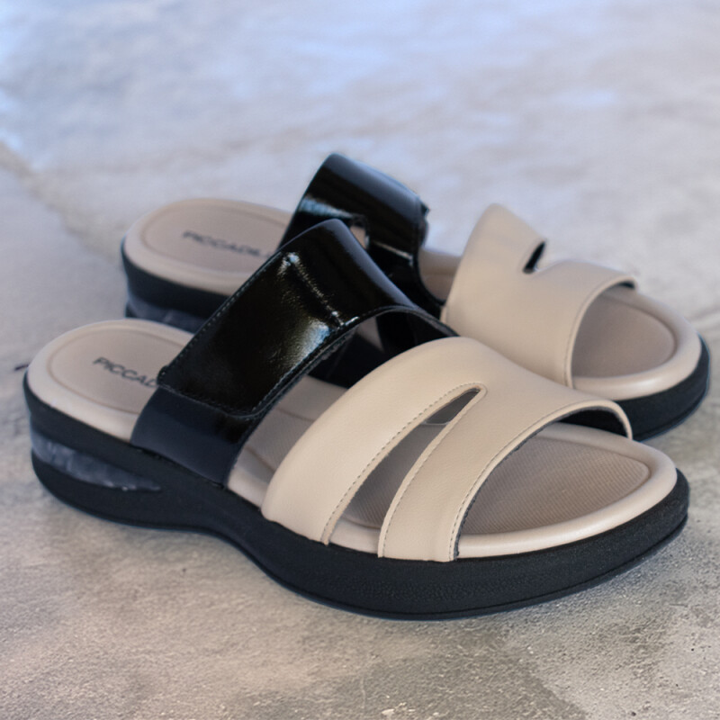Sandalia de dama Piccadilly BEIGE/BLACK