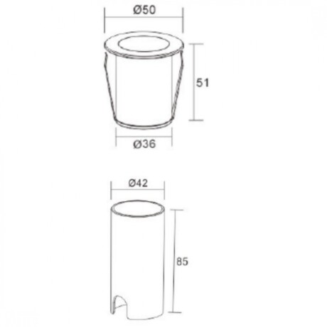 Embutido led piso 1-2w - 5cm IP67 24 volt Embutido led piso 1-2w - 5cm IP67 24 volt