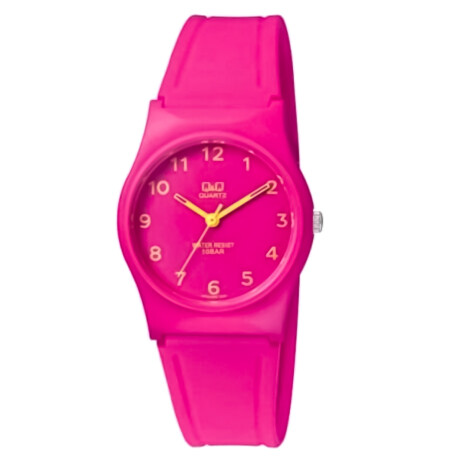 Reloj Q&Q PVC Dama Análogo Con Correa De Silicona Rosado