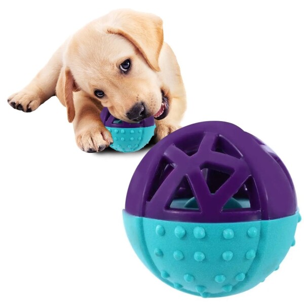 Juguete Pelota Dental Perro Rellenable Comida Golosina Color Variante Violeta