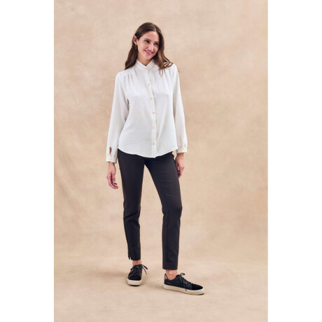 Blusa Cuello Mao Off White