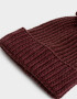 Gorro Romántico Gorro Tejido Con Pompón - Rojo Burdeaux