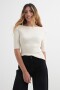 Sweater cuello bote BLANCO