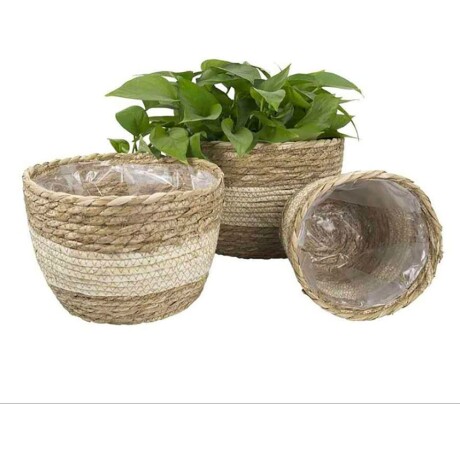 Set de 3 canastos Seagrass Combinado