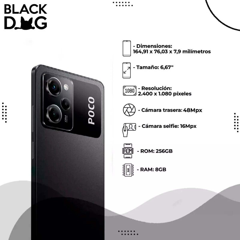 Celular Xiaomi Poco X5 5g 8gb Ram 256gb Rom + Smartwatch Negro