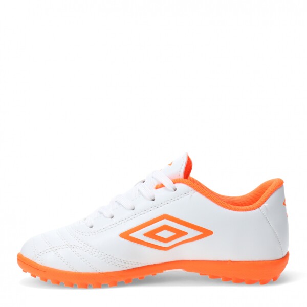Championes de Fútbol 5 Infantiles Umbro Classico II Blanco - Anaranjado