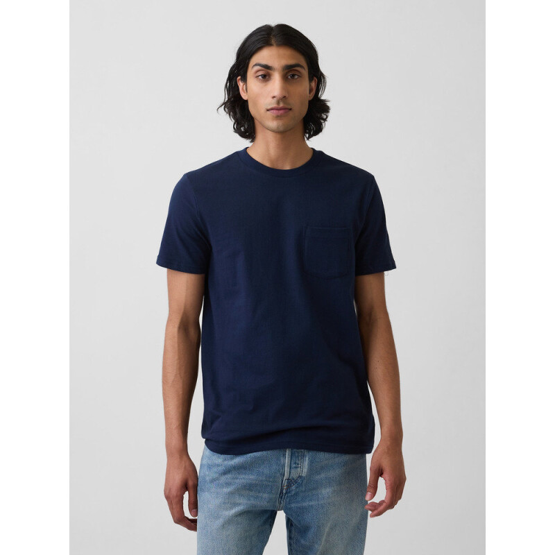 SS PKT T ORGANIC TAPESTRY NAVY
