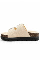 Sandalia Bettina Birky plataforma con hebilla BT101 Beige