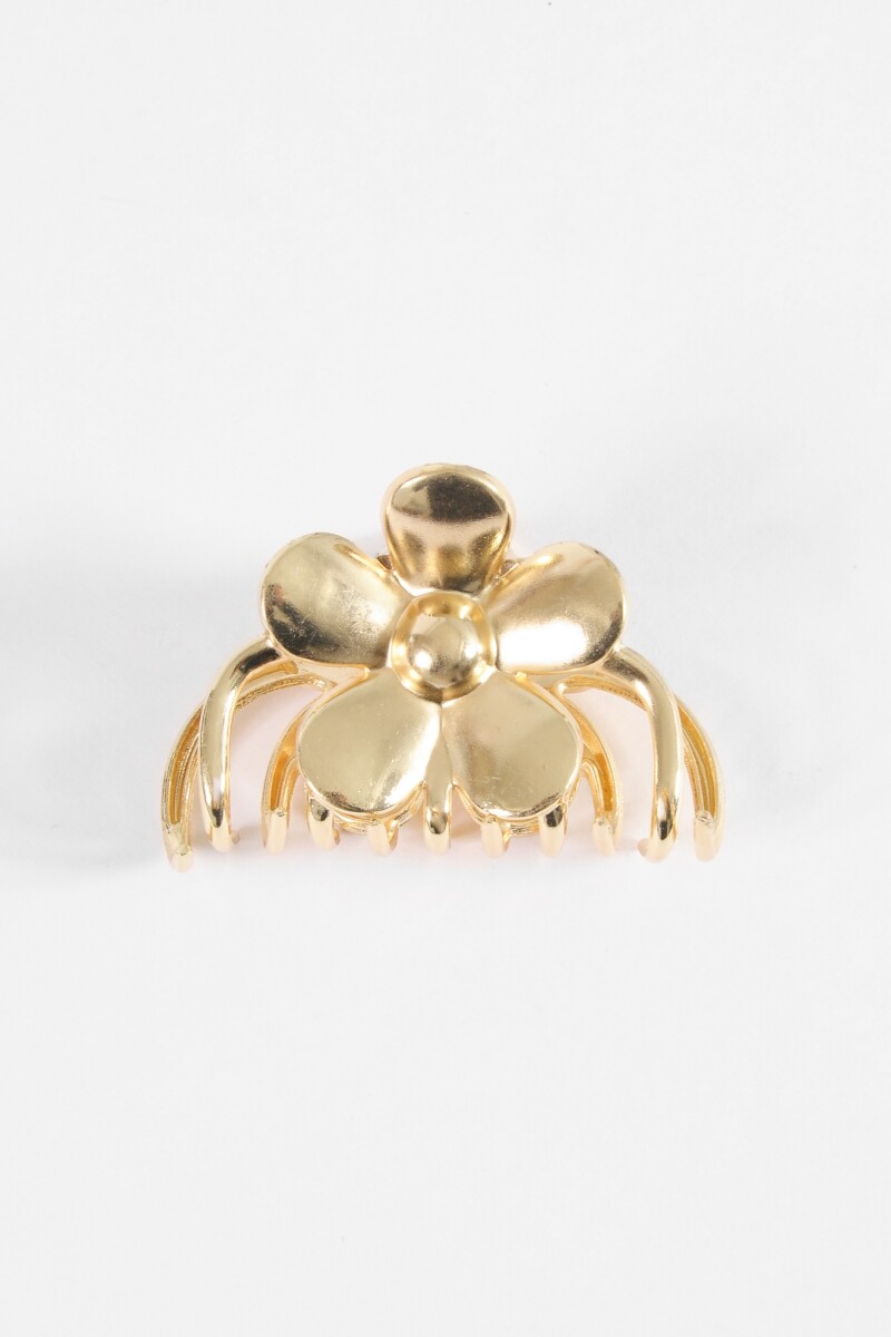 Broche flor dorado