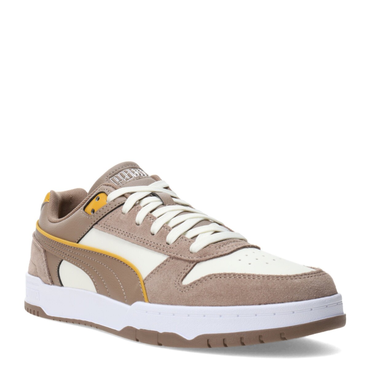 Championes de Hombre Puma Game Low SD - Blanco - Taupe - Amarillo 