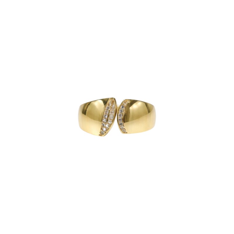 Anillo Banda/ Zirconias - Oro bajo-Con Zirconias-AN8567 sinpiedra