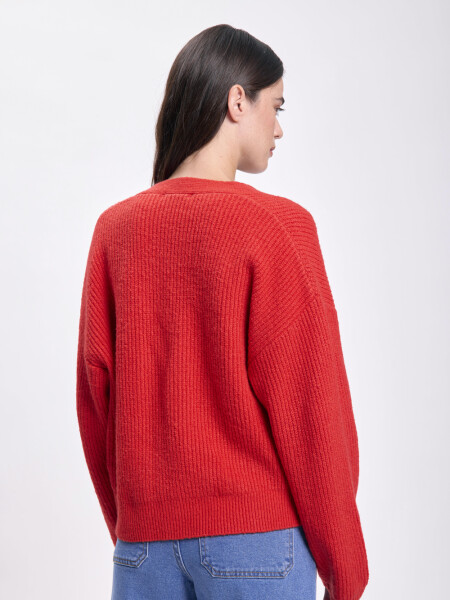 Saco punto fantasía Rojo