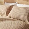 Fundas de almohada algodón Vichy Amarillo 50x90cm