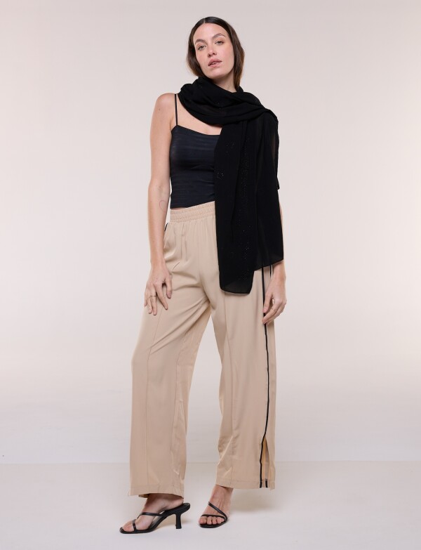 Pashmina Noche Con Apliques De Strass NEGRO