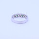Anillo medio sin fin oro 18k blanco con esmeraldas y brillantes. Anillo medio sin fin oro 18k blanco con esmeraldas y brillantes.
