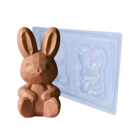 Molde pascua conejo de diamante 10 cm Molde pascua conejo de diamante 10 cm