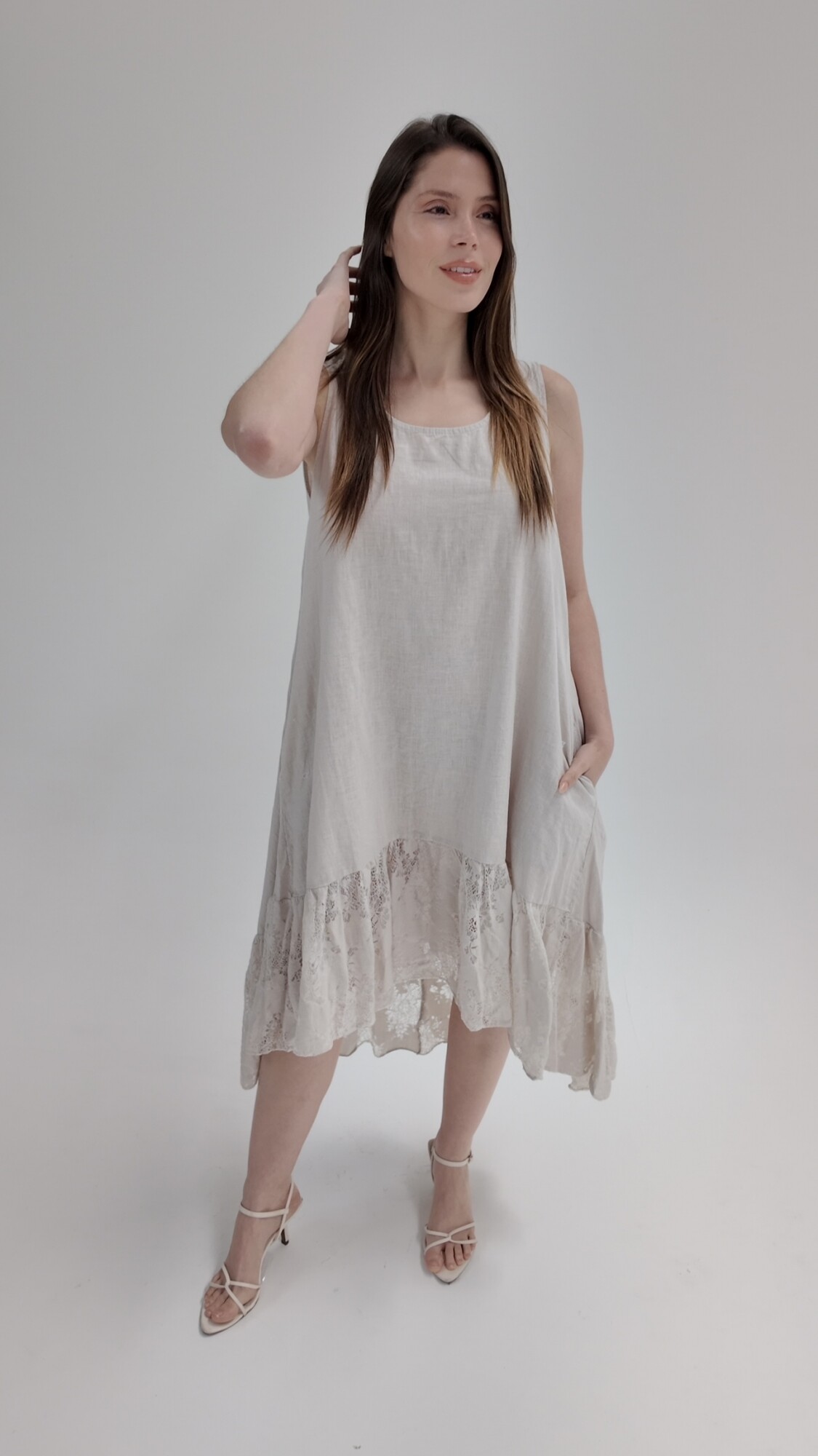 Vestido Carolina Beige