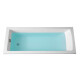 Bañera Simple De Empotrar Blanca Aqualia 150X70X42 Bañera Acrilico Bl Br -Colwood Desague No Incluido