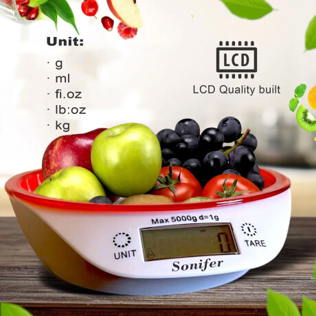 Balanza Digital Para Cocina Con Recipiente Sonifer Balanza Digital Para Cocina Con Recipiente Sonifer