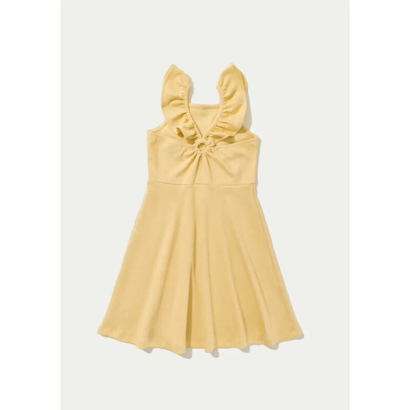 VESTIDO CURTO FEM AMARELO CLARO