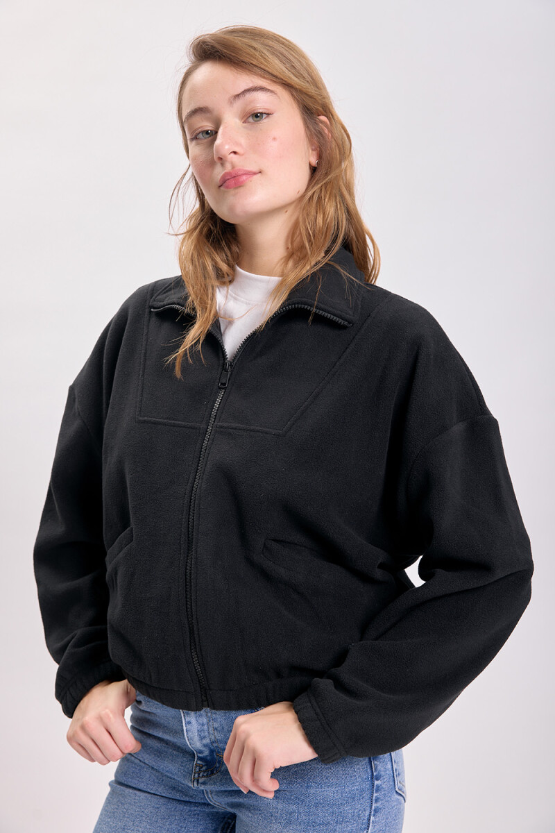 Campera polar Negro