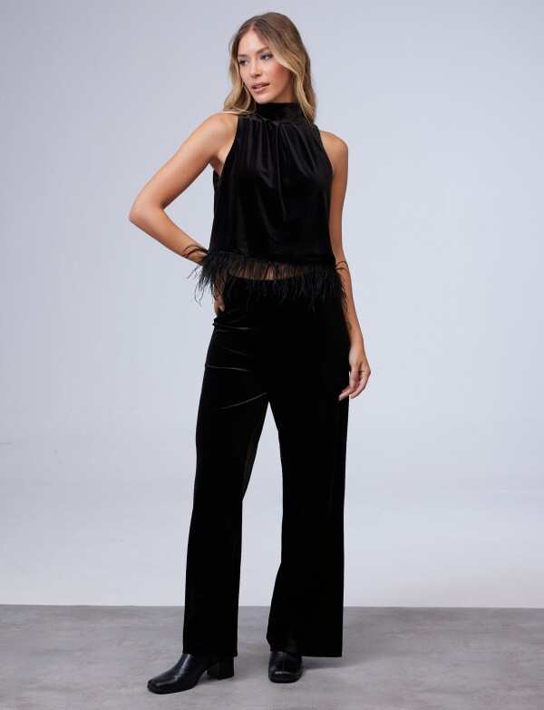 Conjunto Blusa & Pantalón Velvet NEGRO