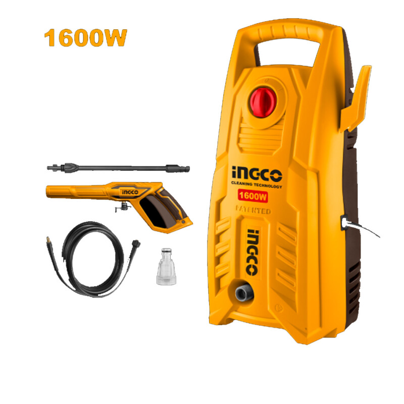 HIDROLAVADORA 1600W 140BAR MOTOR A CARBONES C/ AUTOSTOP INGCO HIDROLAVADORA 1600W 140BAR MOTOR A CARBONES C/ AUTOSTOP INGCO