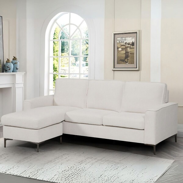 Sofá con chaise SETUP Blanco - 3 CUERPOS