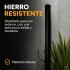 Poste Para Reja Modular Cerco Seguridad Hierro 2,40 Metros Color Negro