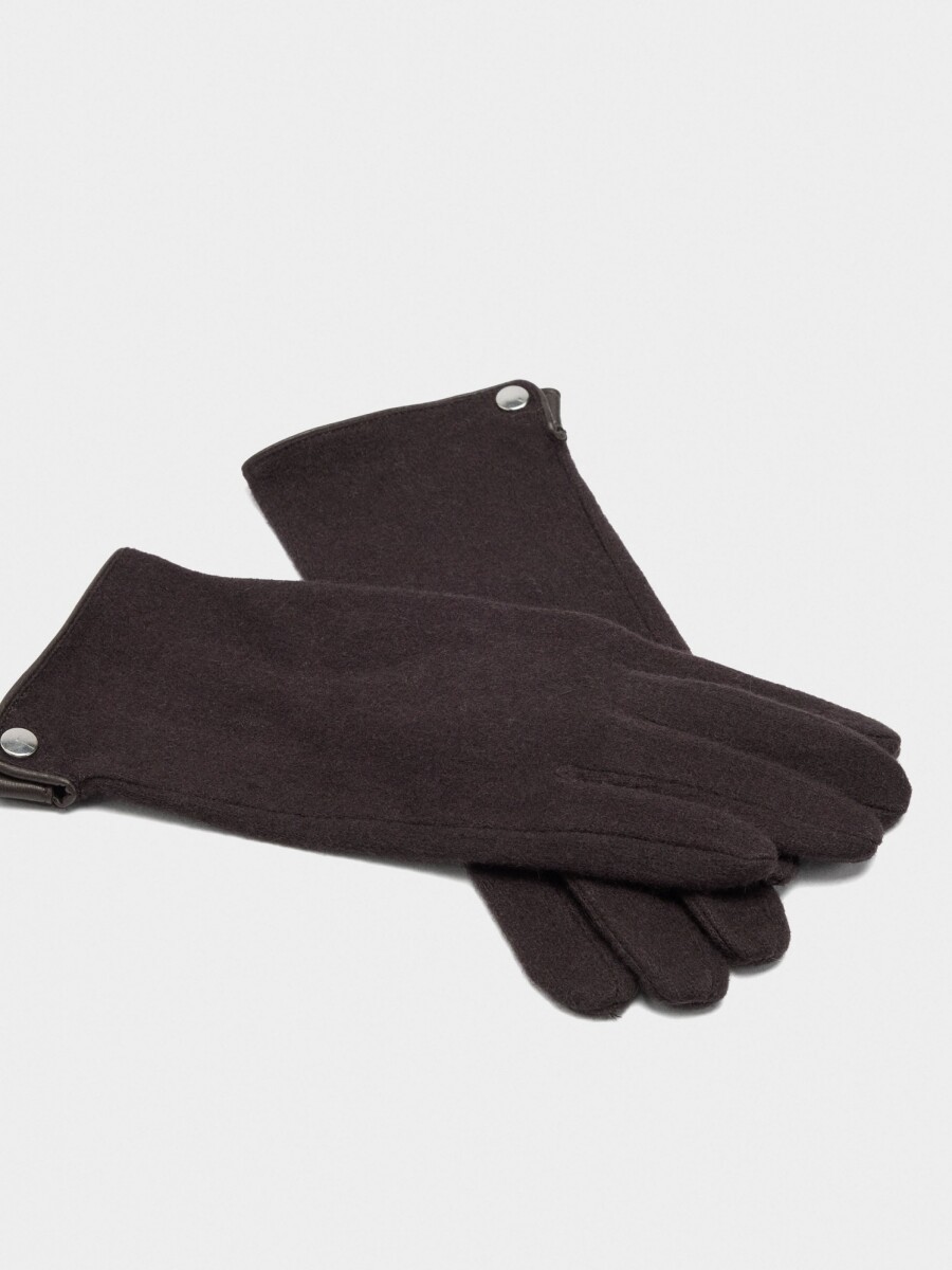 Guantes De Lana marron