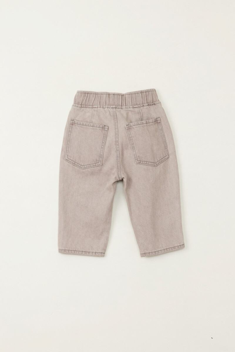 Pantalón jean con rodilleras Gris Claro