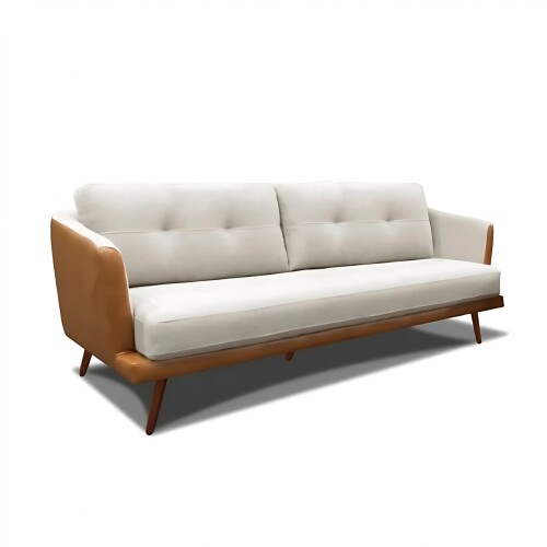 Sillón Sofá Triunfo 3 Cuerpos Marron y beige
